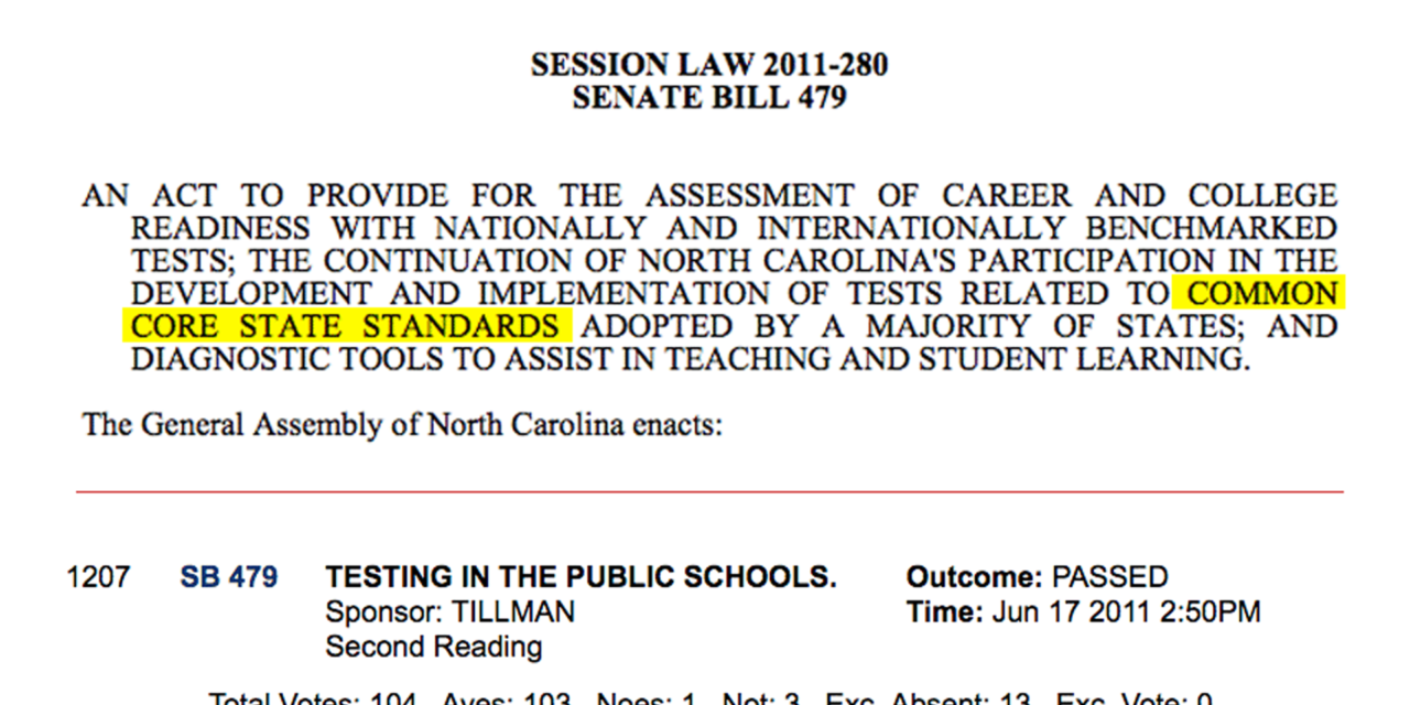 The Only “No” Vote Against Common Core